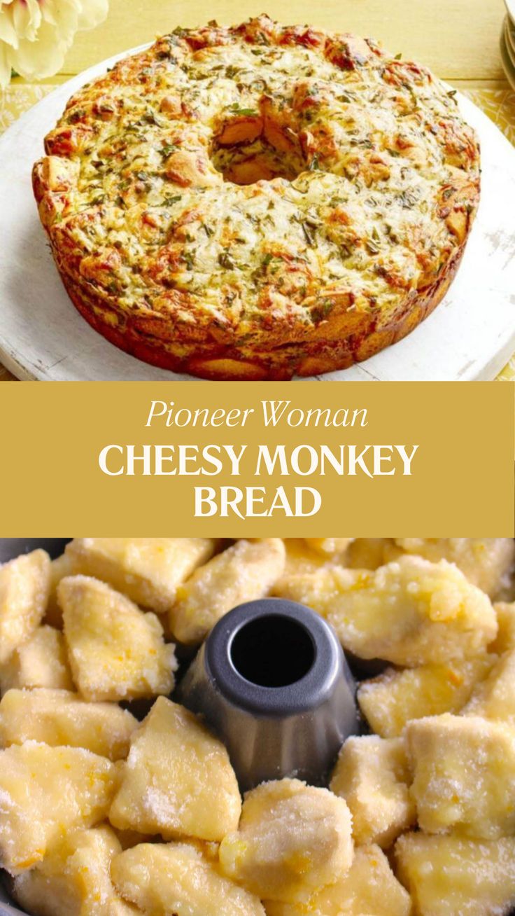 Pioneer Woman Cheesy Monkey Bread Monkey Cheese Bread, Pioneer Woman Cheesy Bread, Monkey Bread Using Biscuits, Pioneer Woman Mystery Rolls, Cheesy Garlic Monkey Bread With Canned Biscuits, Cheesy Monkey Bread With Canned Biscuits, Bundt Pan Cheesy Bread, Savory Monkey Bread Recipe, Biscuit Monkey Bread Easy