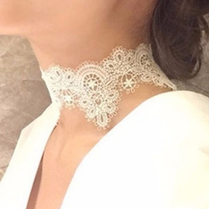 This Delicate White Lace Choker Is The Essence Of Romance In A Necklace. Its Light, Delicate And Comfortable To Wear. Features An Adjustable Clasp Closure. Sold As One Individual Choker Necklace. Feminine White Jewelry For Parties, White Feminine Jewelry For Parties, Vintage Choker For Party, Chic Spring Wedding Necklaces, Chic Spring Party Choker, Spring Party Necklaces, Elegant White Choker, White Necklaces For Spring Weddings, White Necklace For Spring Wedding