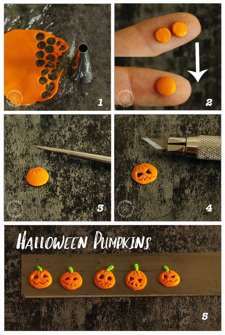 step by step instructions to make halloween pumpkins