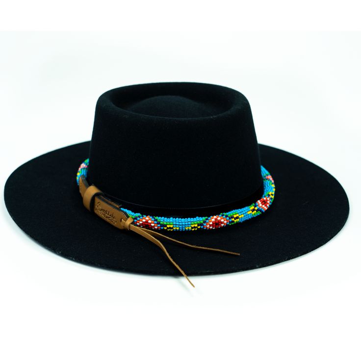 Price includes a Brigitte Sambboho hat & a Blue Vogue hatband. Save 10% with this bundle. Select hat size. Hatband is one size fits all. Hatband is removable. The fanciest hat you will ever wear. Sambboho's Brigitte black hat is a dipped crown boater design with a custom trimmed genuine velvet black band. A structured and stiff short-brimmed boater style. Use to make an impression! Dipped crown oval boater hat in Black Trimmed with genuine Velvet Black Band Hat material: 100% soft Brazilian Adjustable Blue Felt Hat With Curved Brim, Adjustable Wide Brim Blue Felt Hat, Adjustable Blue Wide Brim Felt Hat, Blue Wide Brim Straw Hat For Festivals, Blue Flat Brim Sun Hat For Festival, Adjustable Brimmed Blue Top Hat, Blue Western Felt Hat For Beach, Adjustable Blue Hat For Country Events, Adjustable Casual Mini Hats For Festivals