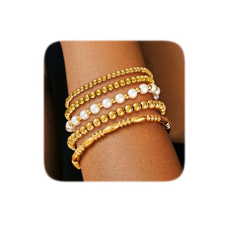 PRICES MAY VARY. 24/7 CUSTOMER SERVICE: We stand behind our product and offer 24-hour support. Contact us with any concerns or inquiries, and we will provide prompt and satisfactory assistance. Our product is designed specifically for users aged 18 and above, and is not suitable for users under 12 years old. Gold Beaded Bangle Bracelet With Extender, Gold Bracelets With Round Beads And Extender, Gold Charm Bracelet With Gold Beads, Elegant Gold Charm Bracelet With Spacer Beads, Beaded Bracelets With Spacer Beads As Gift, Stackable Round Beaded Bracelets, Gold Hand-strung Bracelets, Charm Bracelet With Spacer Beads As Gift, Gold Bracelet With Polished Beads As A Gift