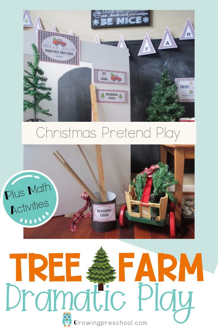 the christmas pretend play is perfect for toddlers to learn how to make their own tree farm