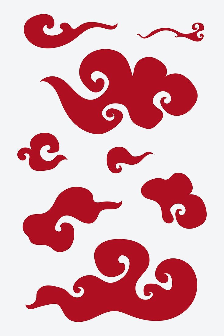 some red waves on a white background