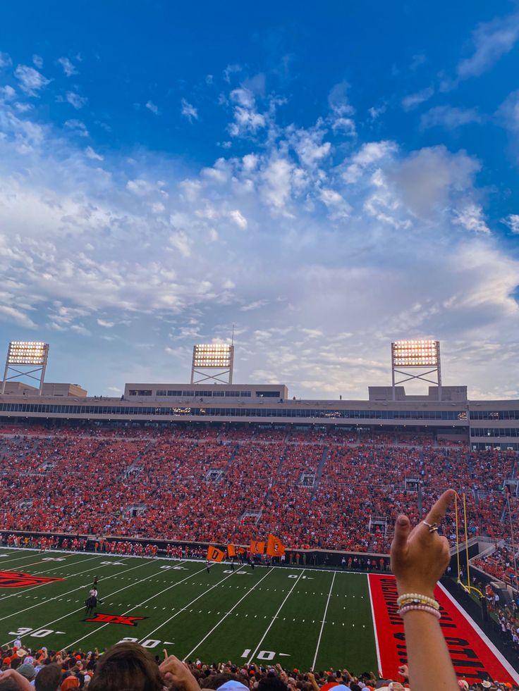 a football stadium filled with lots of people