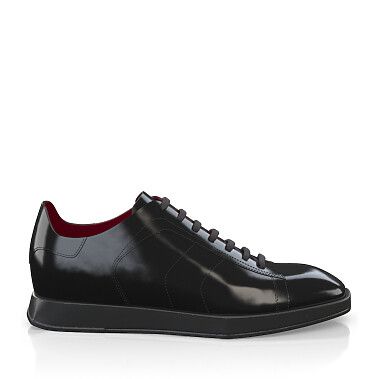 Men`s Luxury Square Toe Sneakers 35735 | Girotti Luxury Low-top Lace-up Shoes With Rubber Sole, Luxury Low-top Lace-up Calf Leather Shoes, Luxury Low-top Lace-up Shoes With Contrast Sole, Luxury Low-top Lace-up Shoes With Leather Sole, Luxury Low-top Lace-up Shoes In Calf Leather, Black Low-top Calf Leather Shoes, Classic Black Custom Sneakers For Business, Luxury Lace-up Low-top Shoes With Contrast Sole, Black Classic Custom Sneakers For Business