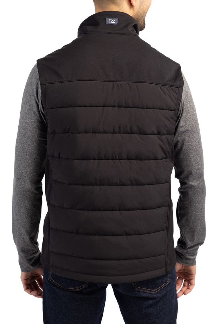 A weather-ready shell and a breathable fleece lining make this versatile puffer vest is the one to count on whether you're off to the city or the Great Outdoors. Front zip closure with chin guard Stand collar Side-seam zip-welt pockets Water-resistant; wind-resistant Breathability rating: 6,000 g/m²/24 hours average PrimaLoft® lightweight insulation retains warmth in wet or dry conditions Fleece lining, with recycled-polyester PrimaLoft® insulation 100% recycled polyester Machine wash, tumble dr Black Winter Vest For Outdoor Activities, Winter Black Vest For Outdoor Activities, Black Vest For Winter Outdoor Activities, Black Sleeveless Outerwear For Outdoor Activities, Casual Waterproof Vest For Outdoor Activities, Black Vest For Outdoor Work In Winter, Black Winter Vest For Outdoor Work, Functional Winter Vest, Casual Nylon Vest For Outdoor Work