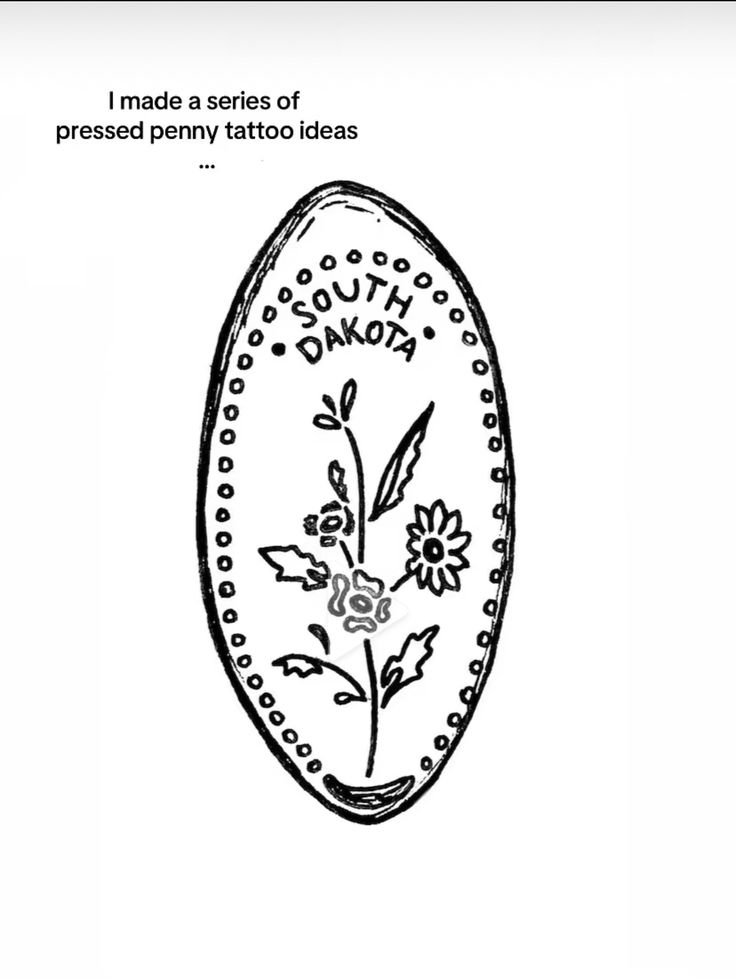 an easter egg with the words, i made a series of pressed penny tattoo ideas