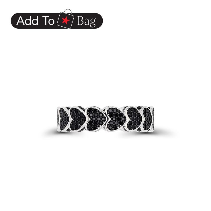 in stock Macy's Black Jewelry For Gift, Macy's Black Jewelry For Gifts, Macy's Black Jewelry Gift, Black Heart-shaped Jewelry For Anniversary, Black Heart-shaped Promise Jewelry, Black Heart Ring For Valentine's Day, Black Double Heart Jewelry For Anniversary, Adjustable Black Heart-shaped Ring, Black Round Jewelry For Valentine's Day