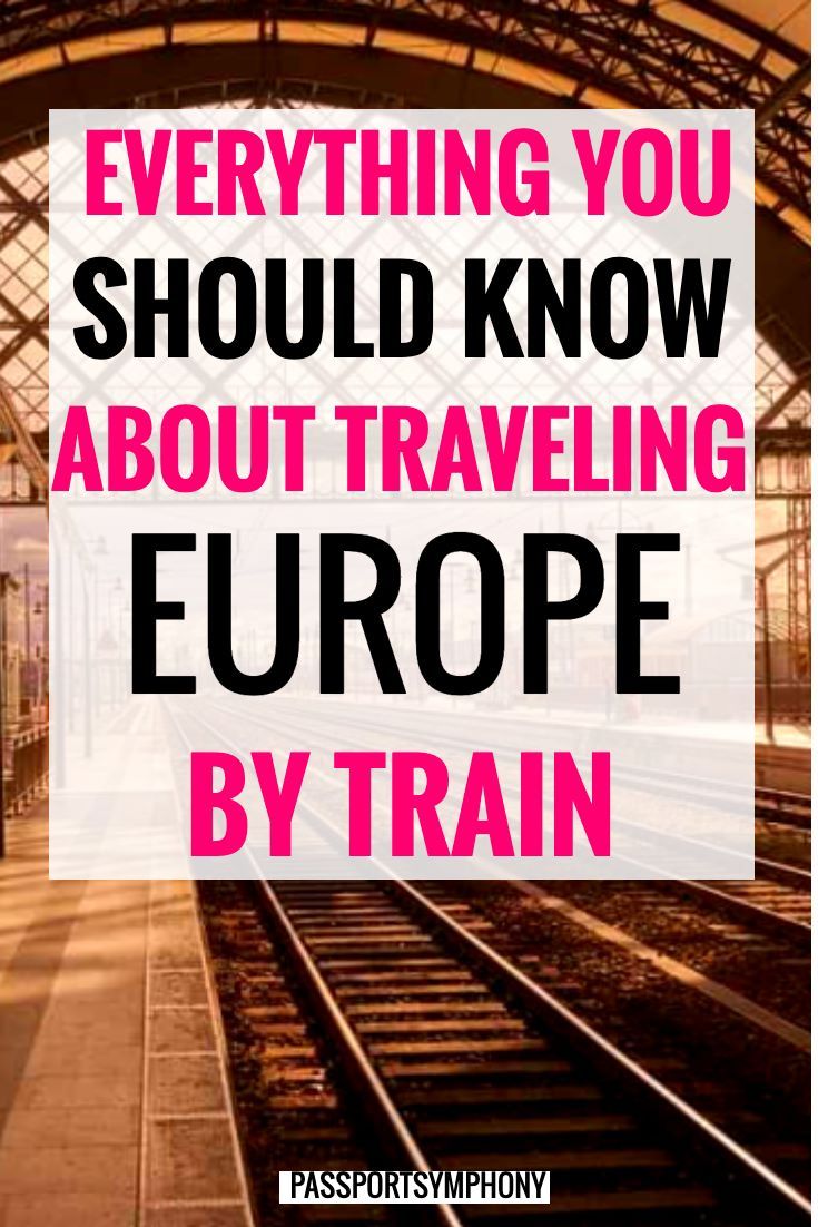 a train station with the words everything you should know about traveling europe by train