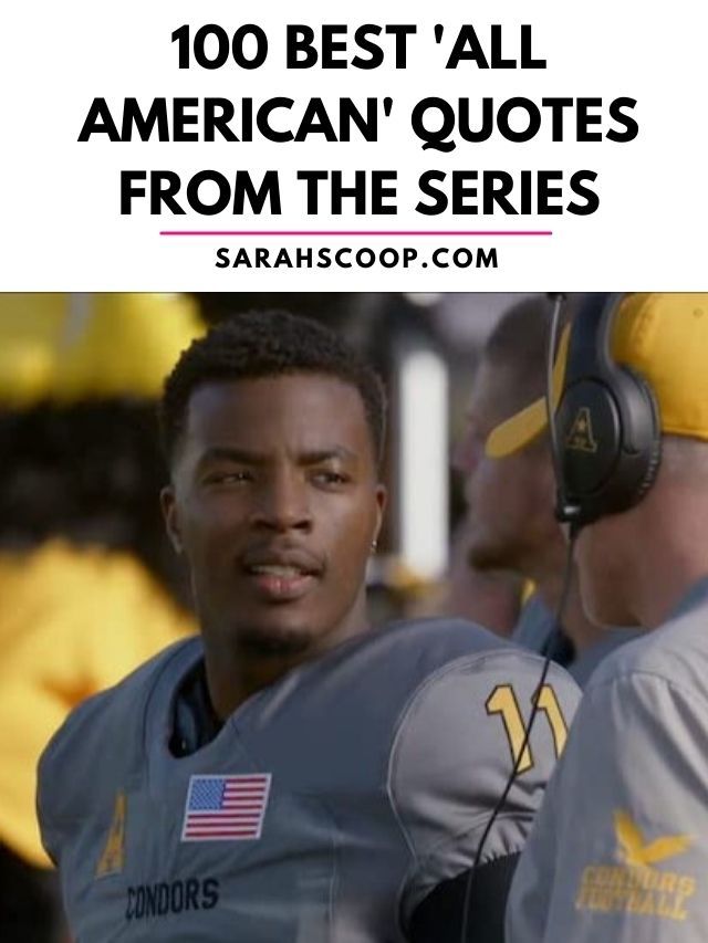 two football players with headphones on their ears and the words, 100 best all american quotes