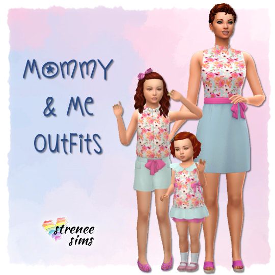 the mother and her two daughters are posing for a family photo with text that reads mommy & me outfits