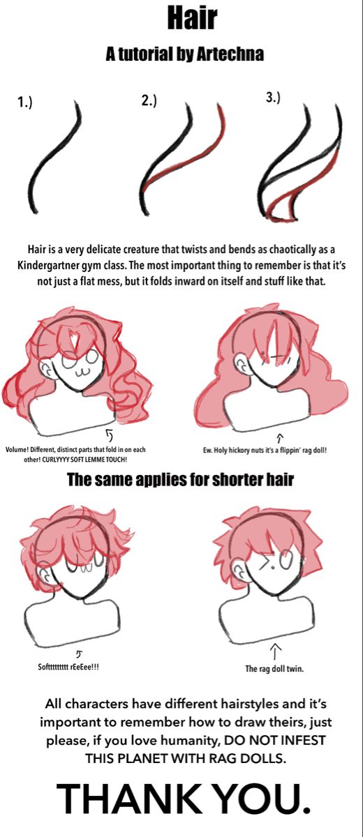 how to draw anime hair for beginners