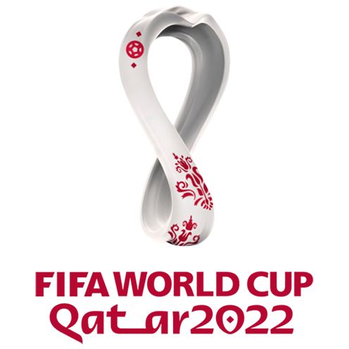 the official logo for the 2012 world cup is shown in red and white on a white background