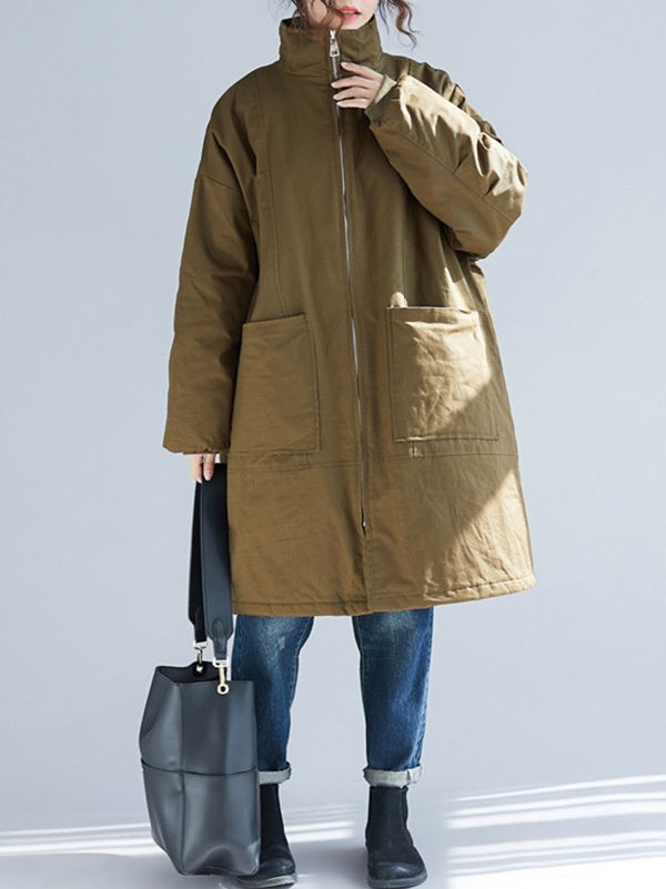 High Neck Coat, Padded Jacket Women, Green Parka, Winter Typ, Seasons Winter, Padded Coat, Parka Coat, Warm Coat, Boho Stil