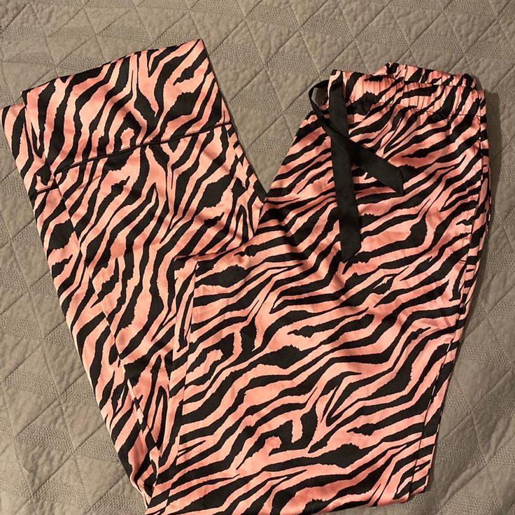 Never Worn. No Flaws. Still Has Tags. Bubblegum Pink And Black. Silly Feeling Lightweight W/Pockets. 100%Polyester. Victoria's Secret Pink Pants For Loungewear, Victoria's Secret Stretch Bottoms For Pajama Party, Victoria's Secret Stretch Loungewear Pants, Victoria's Secret Stretch Pants For Loungewear, Victoria's Secret Pink Casual Pants, Pink Sleep Bottoms Long Pants, Victoria's Secret Pink Pants, Pink Stretch Bottoms By Victoria's Secret, Victoria's Secret Pink Stretch Bottoms