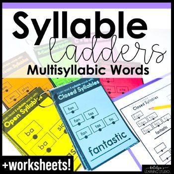 multiple types of worksheets with the words sylabble ladders in them