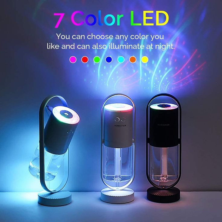 three different types of lights on display with the caption 7 color led you can choose any color you like and can also ultimate at night