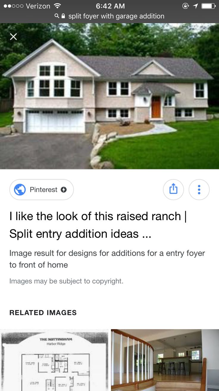 an image of a house with the words i like the look of this raised ranch / split entry addition ideas