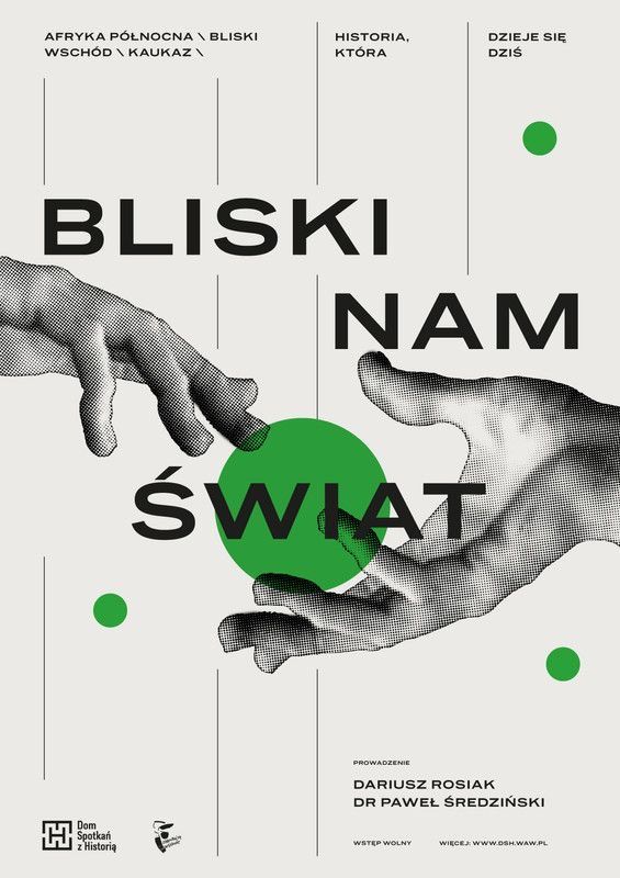 a poster with two hands touching each other's hand and the words, bliski nam swat