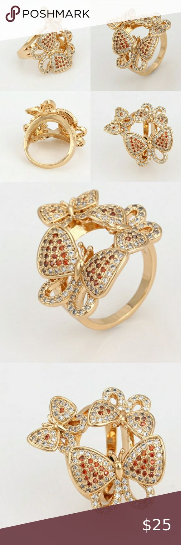 🦋butterfly ring 💍 18k gold color 💛 xuping Jewelry Rings Gold Luxury Butterfly Ring For Formal Occasions, Luxury Gold Butterfly Ring For Anniversary, Luxury Gold Butterfly Ring For Formal Occasions, Luxury Gold Butterfly Ring As Gift, Luxury Gold Butterfly Promise Ring, Elegant Gold Butterfly Ring For Formal Occasions, Elegant Gold Butterfly Promise Ring, Formal Gold Butterfly Ring, Gold Butterfly Ring For Formal Occasions