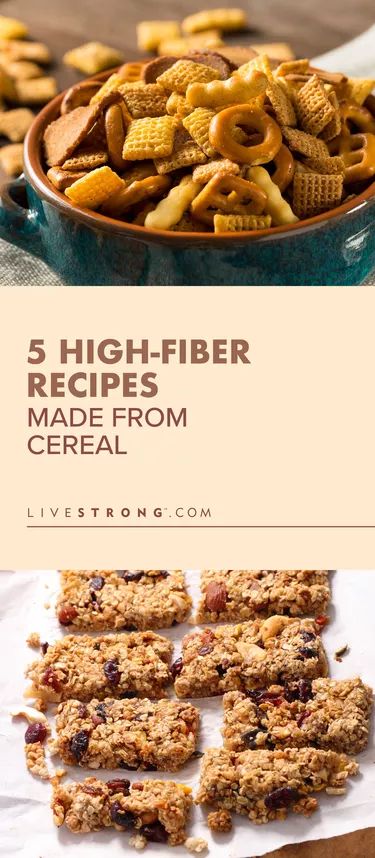 five high - fiber snacks made from cereal