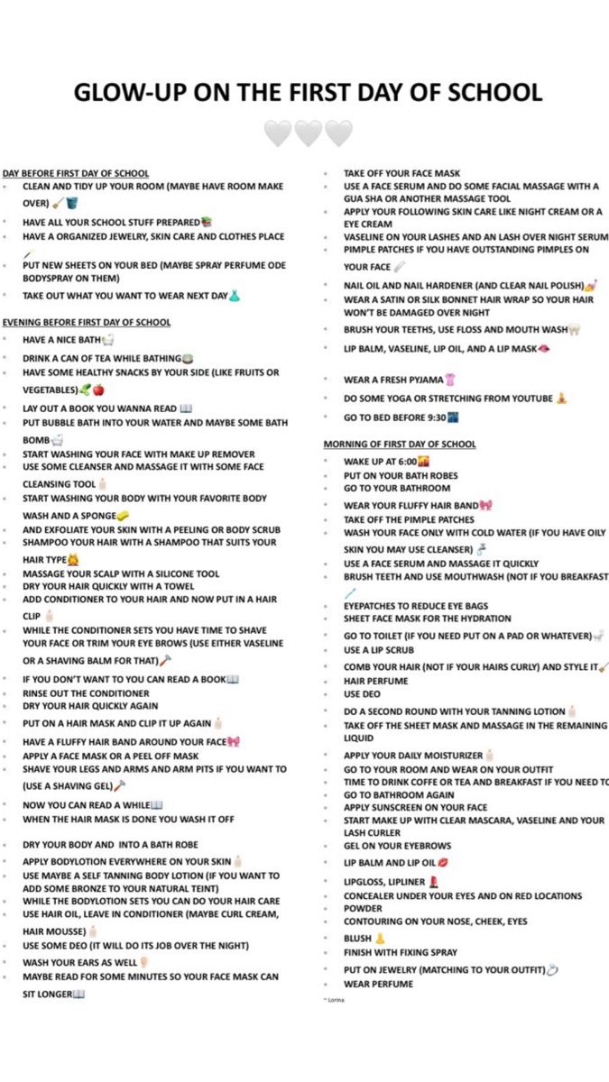 Glow Up Before School, Day Before School, Before School Routine, Night Before School, School Routine For Teens, Before School, Beauty Routine Tips, The Glow Up, Day Glow