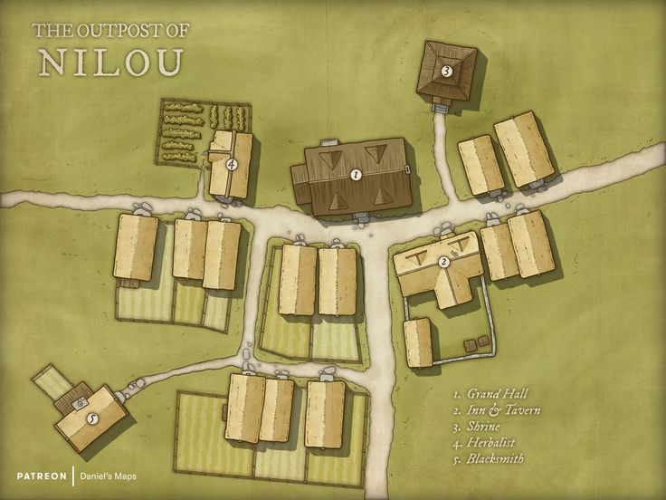 a map of the outpost of nillou