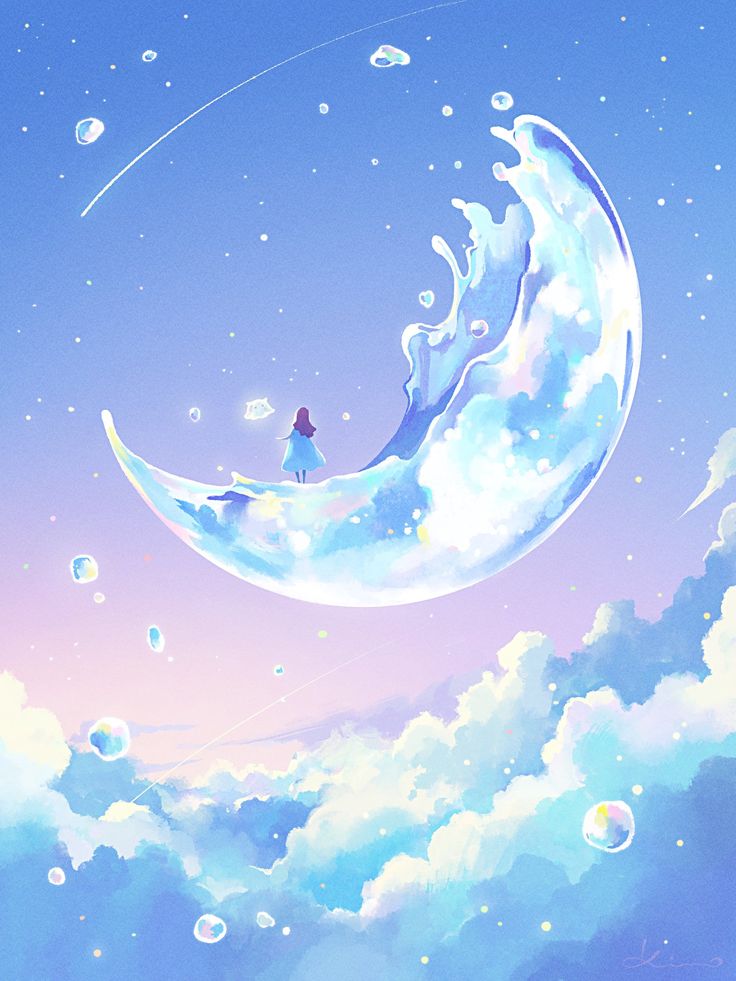 Cosmic Ocean, Water Moon, Pastel Ocean, Widget Pics, Animation Artist, Moon Sea, Lover Taylor, Purple Wallpapers, Wonder Art