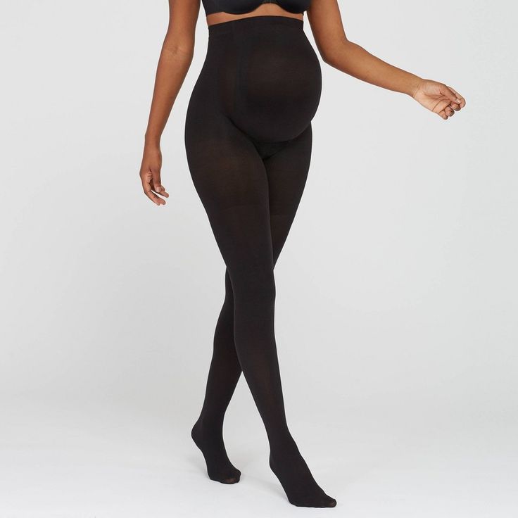 Bump up your pregnancy style with these must-have maternity tights! The soft, non-compression yarns keep your tummy cradled and comfortable, growing with you for all nine months. Plus, the non-binding waistband is guaranteed to not pinch or dig. Best of all, the opaque fabric creates a sleek look for the ultimate polished finish. Size: 1. Color: black. Gender: female. Age Group: adult. Pattern: Solid. Material: Nylon. Black Stretch Nursing-friendly Bottoms, Maternity Intimates, Maternity Tights, Shaping Tights, Shapewear Dress, Pregnancy Style, Women Nurse, Black Seamless, Compression Tights