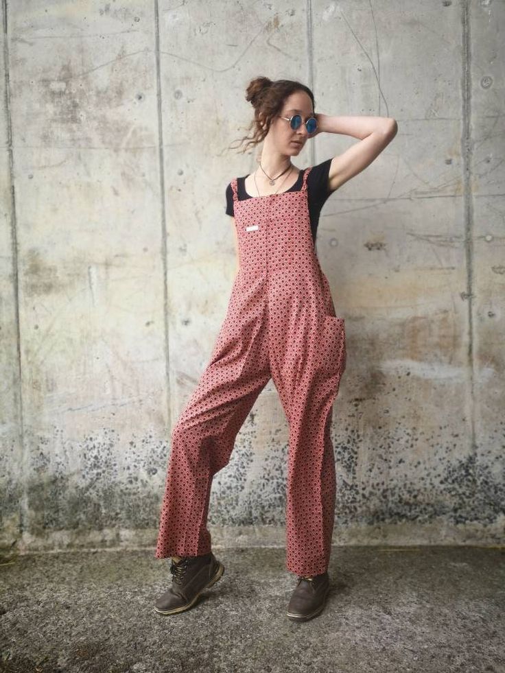 "Cotton Overalls These bold and vibrant overalls are a great free fitting romper, allowing lots of free space to flow, play or work in comfort and style! They are made from a light breathable cotton making them perfect for sunny afternoon walks or a crafty day at home. They have two side pockets and a classic dungaree style chest pocket.   Size UK S/M 8 - 12 Waist 39\" Hip 46\" Bib to crotch 23\" Leg 31.5\" M/L 14 - 16 Waist 45\" Hip 52\" Bib to crotch 24\" Leg 32.5\" L/XL 18 - 20 Waist 52\" Hip Summer Shortalls With Pockets In Relaxed Fit, Summer Relaxed Fit Shortalls With Pockets, Relaxed Fit Summer Shortalls With Pockets, Summer Style Relaxed Fit Shortalls With Pockets, Summer Cotton Jumpsuit With Relaxed Fit, Relaxed Fit Cotton Overalls, Summer Cotton Shortalls Overall, Cotton Overalls For Spring, Spring Cotton Shortalls With Relaxed Fit