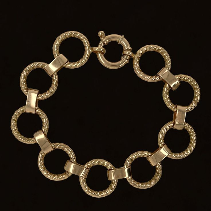 𝓦𝓮𝓵𝓬𝓸𝓶𝓮 𝓽𝓸 𝓛𝓲𝓸𝓷𝓱𝓮𝓪𝓻𝓽 𝓳𝓮𝔀𝓮𝓵𝓻𝔂 𝓢𝓱𝓸𝓹 ♥ Stunning Italian Link Bracelet crafted in High quality 14K Italian Gold. This Gorgeous bracelet is detailed with a Braided and polished interlocking links with oval links in between. Bracelet is made to order in the listed measurements and with a spring ring clasp closure. Please allow 1-4 weeks for delivery. 𝓘𝓽𝓮𝓶 𝓓𝓮𝓽𝓪𝓲𝓵𝓼 ♥ Made to Order ♥ Measurements: ♥ Arrives Gift Ready in a Beautiful Jewelry Box. ♥ *STORE POLICY* We Vintage Hallmarked Round Chain Bracelet, Formal Bracelet With Oval Link Clasp, Elegant Gold Link Bracelet With Clasp, Antique Oval Link Jewelry With Polished Finish, Antique Jewelry With Polished Oval Link Finish, Antique Yellow Gold Link Bracelet, Victorian Gold Bracelet With Intricate Design, Elegant Gold Link Bracelet, Timeless Yellow Gold Jewelry With Clasp