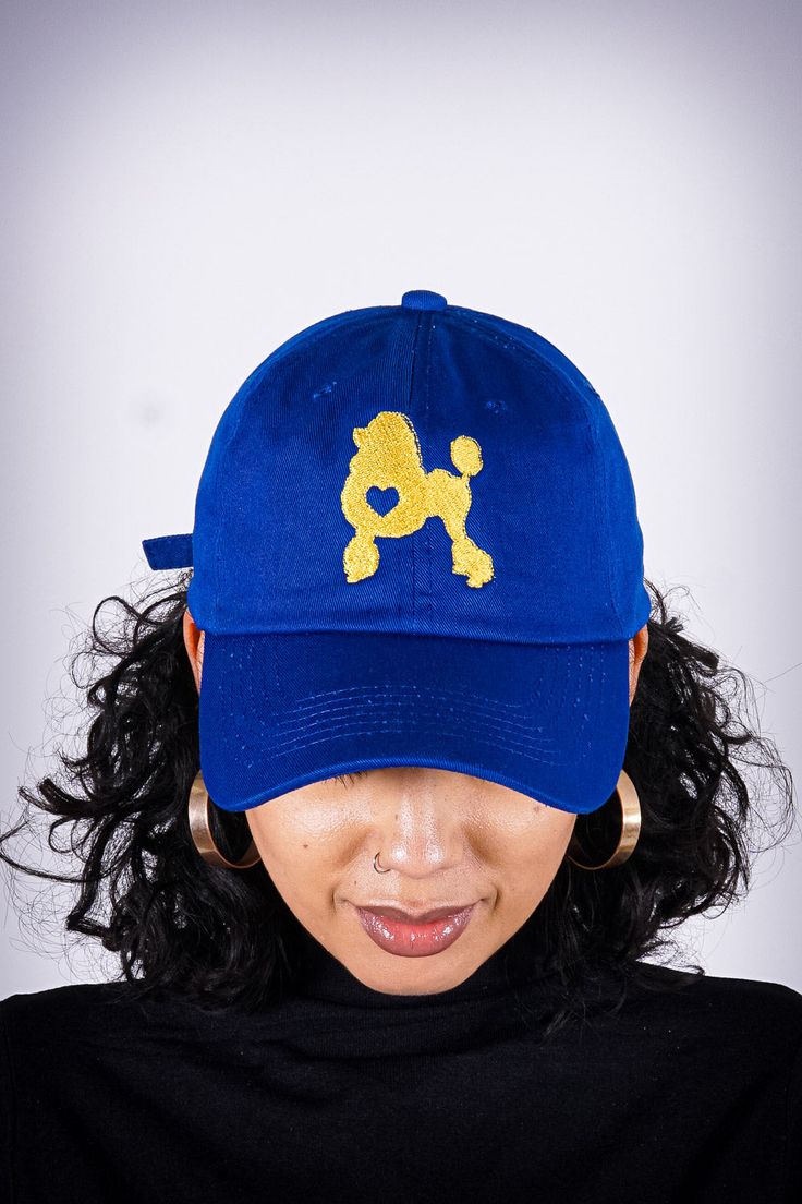 Sorority Paraphernalia, Sorority Fashion, Sorority Sisterhood, Pretty Poodles, Sigma Gamma Rho, Royal Blue And Gold, Dad Cap, Face Protection, Sorority Outfits