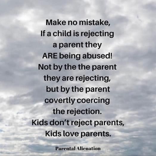 a poem written in black on a cloudy sky with the words, make no mistake, if a child is expecting a parent they are being abused not by the parent