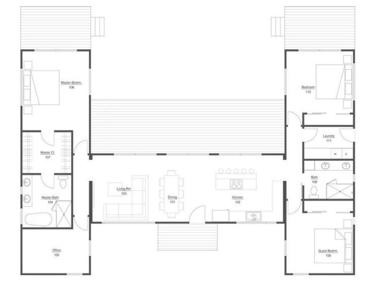 the floor plan for a house with two bedroom and an attached living room, including a kitchen