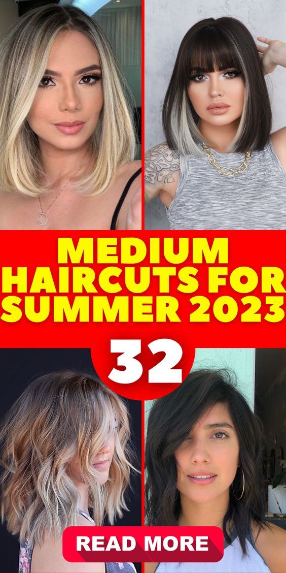 Embrace the perfect length for the season with summer medium haircuts in 2023. Medium length hair offers versatility and ease, making it ideal for the summer months. From textured bobs to layered shoulder-length cuts, there are plenty of options to suit your personal style and enhance your summer look. Haircuts For 2023 Women Medium, Medium Haircuts 2023 Trends, Shoulder Length Hair Styles 2023, Haircuts For Medium Length Hair 2023, Medium Layered Haircuts 2023, Medium Length Haircut Trends 2023, Shoulder Length Haircut 2023, Womans Haircut 2023, Fall 2023 Womens Hair