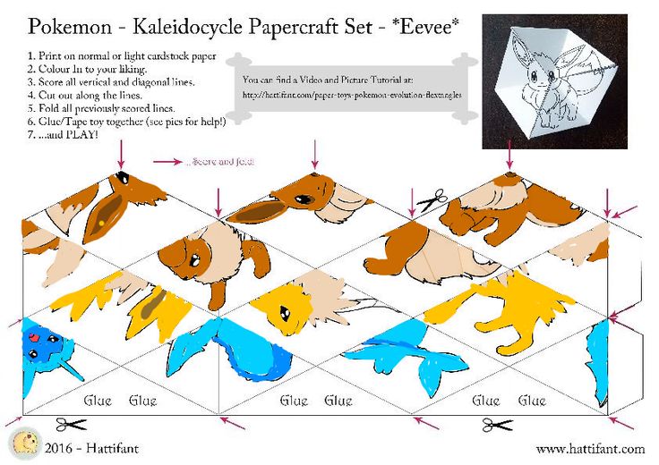 the instructions for how to make an origami pokemon papercraft