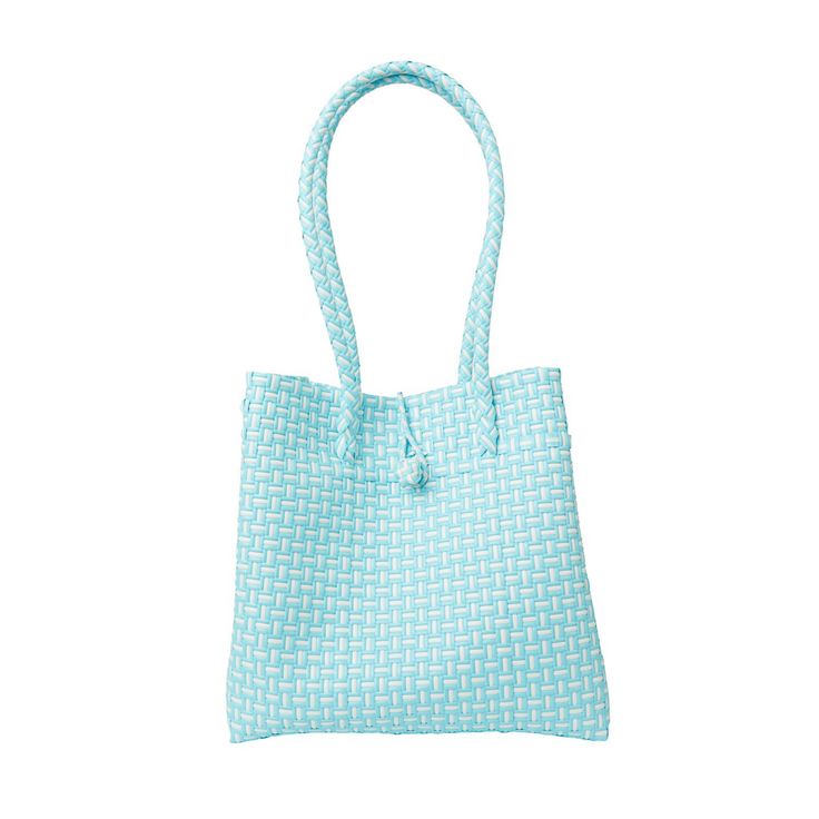 Midi Ella Tote in Light Blue Check - The Well Appointed House Casual Travel Shoulder Bag Made Of Recycled Materials, Blue Square Bucket Bag For Travel, Versatile Recyclable Shoulder Bag For Daily Use, Versatile Recyclable Shoulder Bag, Recyclable Shoulder Bag For Daily Use, Functional Daily Use Bags Made Of Recycled Materials, Functional Daily Use Bags Made From Recycled Materials, Functional Blue Recyclable Bags, Functional Daily Use Bags From Recycled Materials