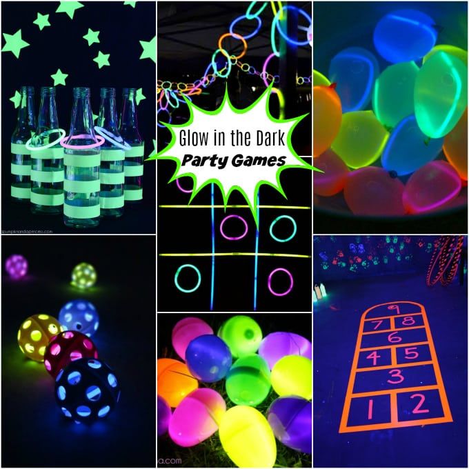 glow in the dark party games for kids and adults to play at home or school