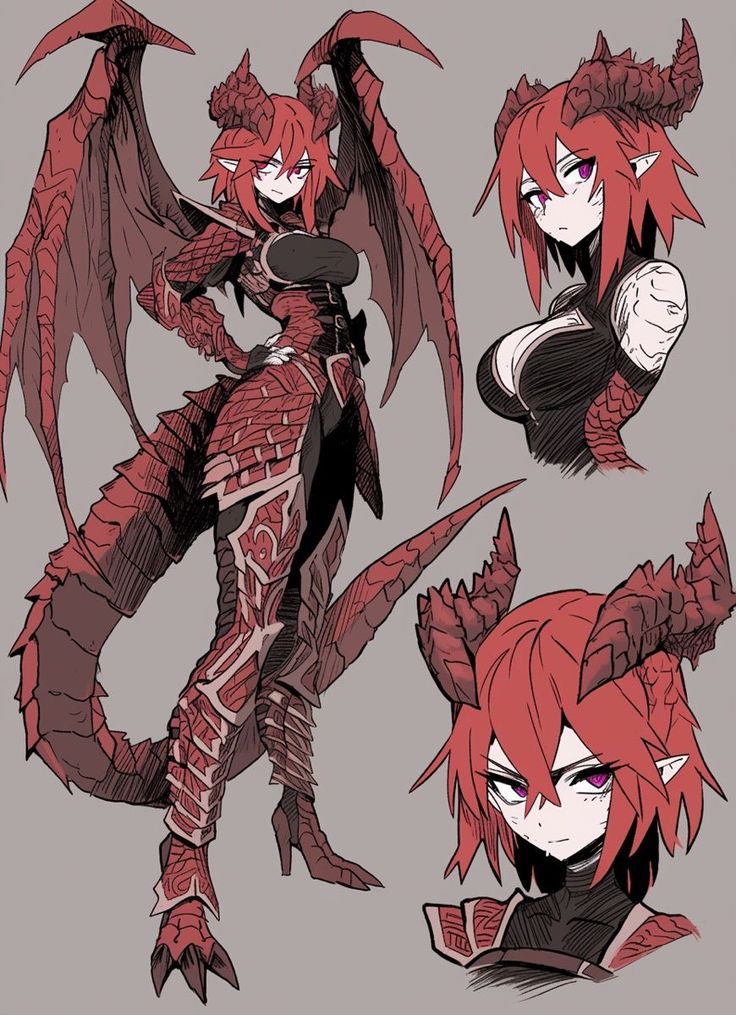 some red hair and demon like creatures