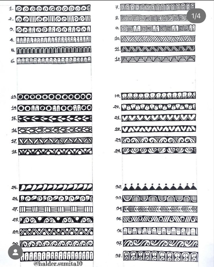 some lines that are drawn on paper with different shapes and sizes, all in black and white