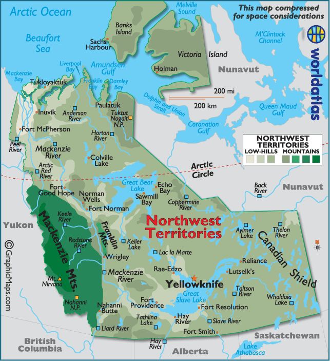 a map of the northwest territory of north america with major cities and towns on it