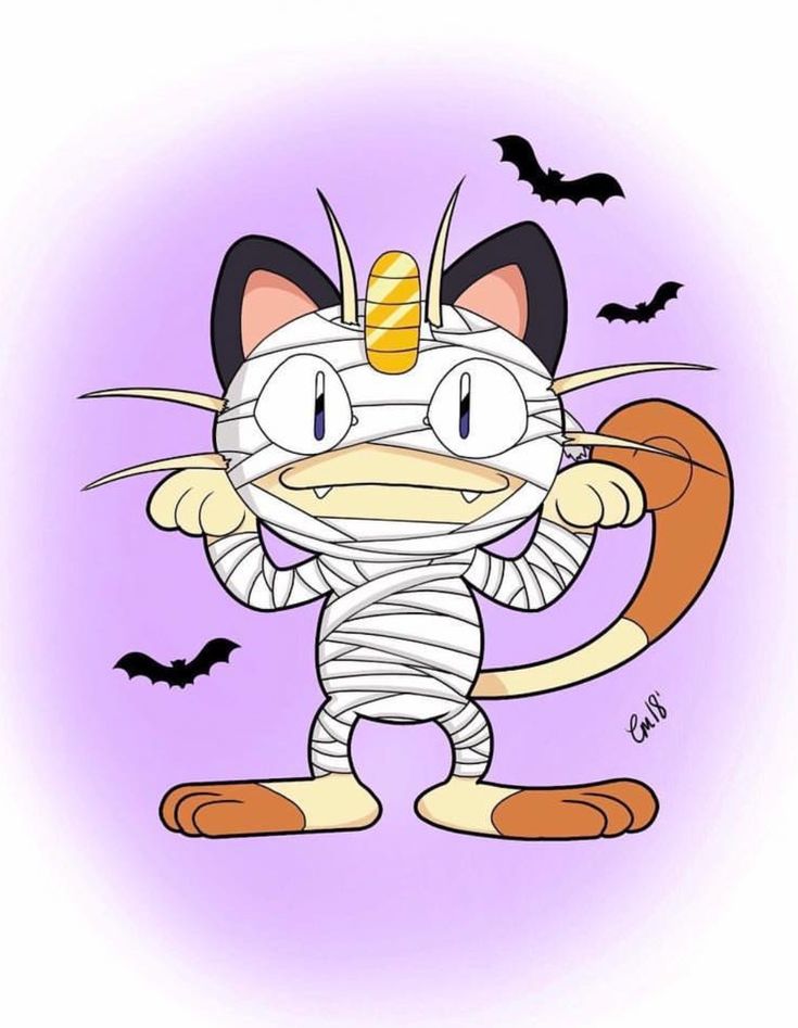 an image of a cartoon cat dressed as a skeleton