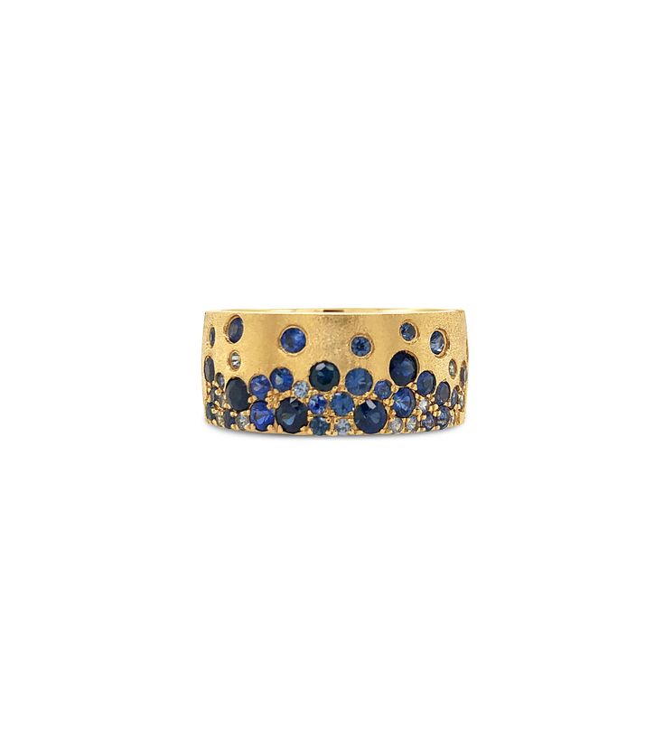 (1) Sapphire Celestial Cigar Band – Olive & Chain Luxury Sapphire Jewelry With Single Cut Diamonds, Gold Sapphire Jewelry With Pave Setting, Elegant Gold Sapphire Ring With Pave Setting, Gold Sapphire Ring With Single Cut Diamonds, Luxury Gold Sapphire Jewelry, Gold Sapphire Jewelry With Brilliant Cut, Elegant Gold Sapphire Ring With Single Cut Diamonds, Gold Sapphire Ring With Pave Setting, Yellow Gold Sapphire Ring With Pave Setting