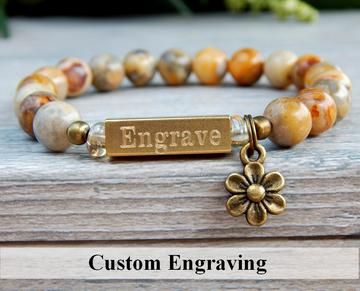 Engraved Customized Bracelets. Choose your style and we'll engrave it for you. Great for giving personalized gifts. Unique engraved jewelry Jewelry Engraving, Inspirational Jewelry, Engraved Bracelet, Personalized Bracelets, Engraved Jewelry, Flower Bracelet, Nature Bracelets, Nature Jewelry, Flower Charm