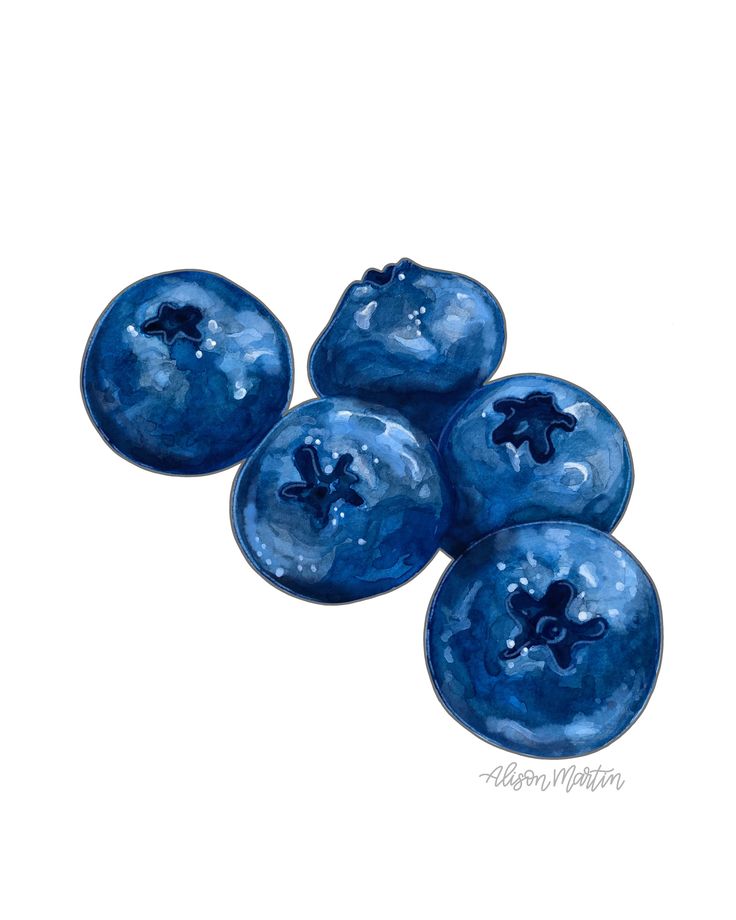 four blueberries sitting on top of each other