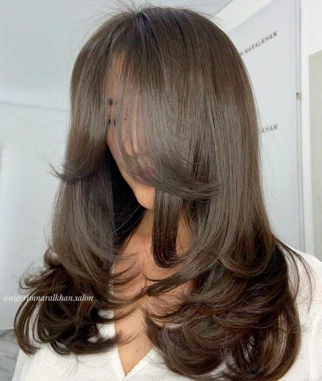 Brown Hair Inspo, Bangs With Medium Hair, Hairstyles For Layered Hair, Haircuts For Medium Hair, Haircuts Straight Hair, Hair Stylist Life, Haircuts For Long Hair, Hair Inspo Color, Curtain Bangs