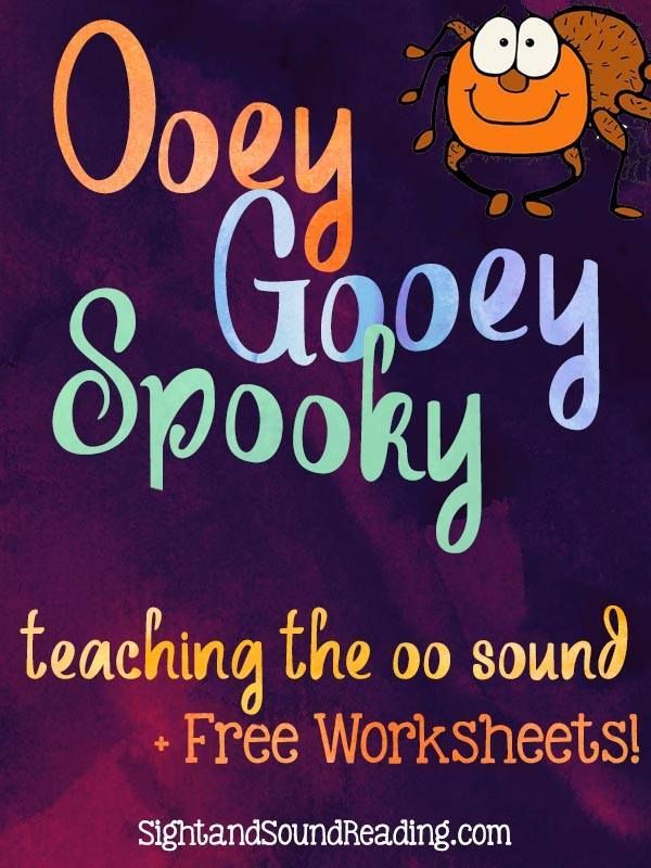 an image of a poster with the words ooey gooey spooky