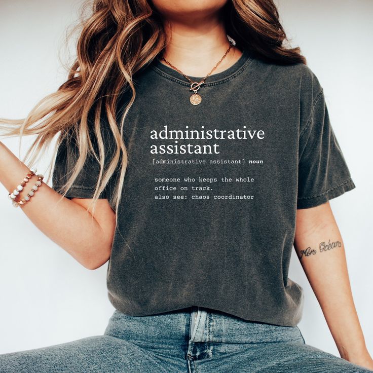 Administrative Assistant Shirt, Admin Assistant T-Shirt, Administrative Assistant Appreciation Day, Admin Assistant Gift Idea, Admin Gift by BySarahStelter on Etsy Girlfriend Shirts, Reading Shirts, Book Shirts, Roller Derby, Gymnast, Teacher Shirts, Mom Shirts, Softball, Funny Shirts