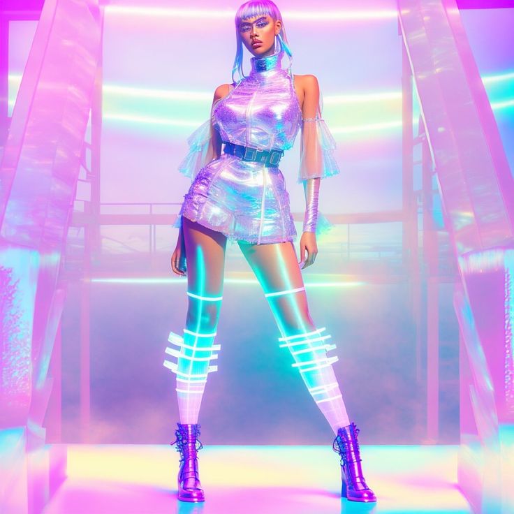 Zenon Outfit Ideas, Galactic Aesthetic Outfit, Astral Outfit, Alien Core Outfits, Intergalactic Outfit, Aliencore Outfit, Campy Fashion, Synth Aesthetic, Futuristic Fashion Women