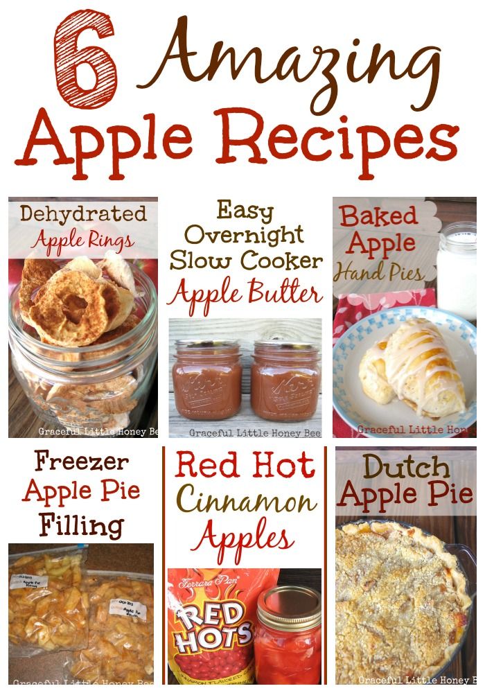 the six amazing apple recipes are shown here